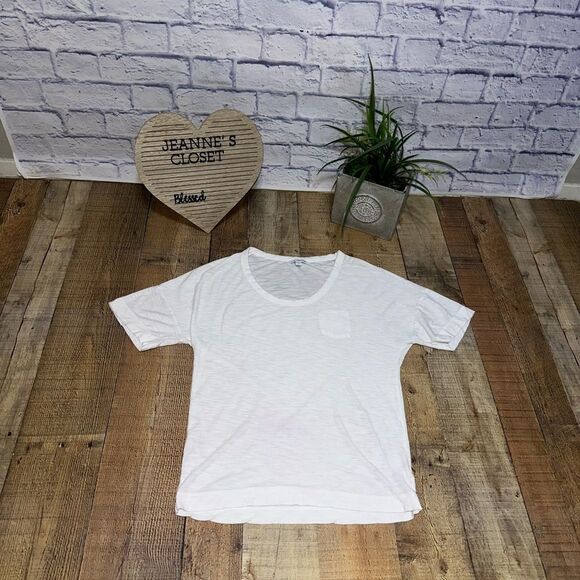 JAMES PERSE Women's Crewneck Tee Shirt Top White size 2 Medium - Picture 1 of 13